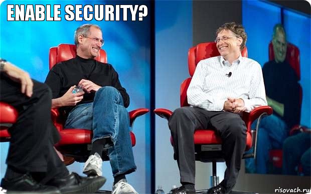 Enable security? , Комикс Стив и Билл