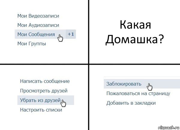 Какая Домашка?, Комикс  Удалить из друзей