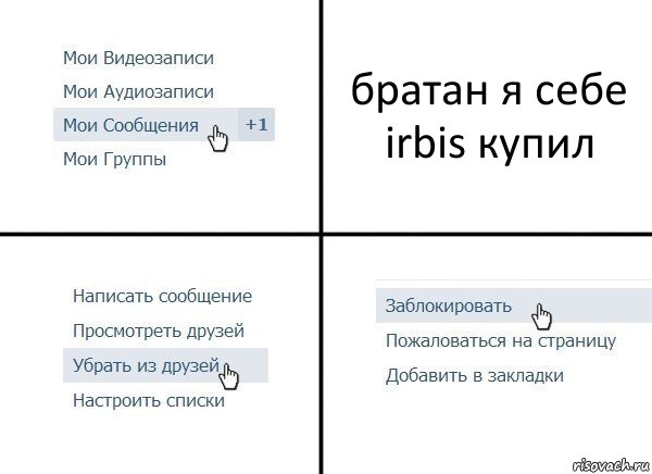 братан я себе irbis купил, Комикс  Удалить из друзей