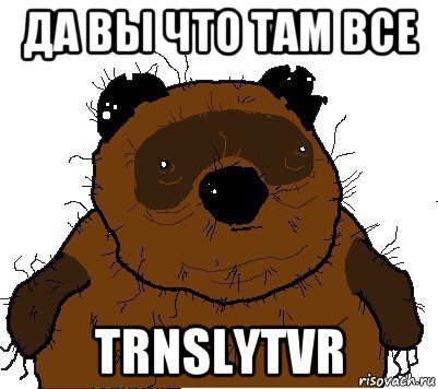 да вы что там все trnslytvr, Мем  Винни збс