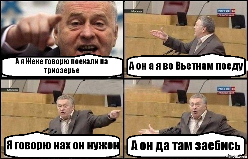 А я Жеке говорю поехали на триозерье А он а я во Вьетнам поеду Я говорю нах он нужен А он да там заебись, Комикс Жириновский