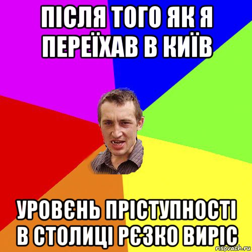 після того як я переїхав в київ уровєнь пріступності в столиці рєзко виріс, Мем Чоткий паца