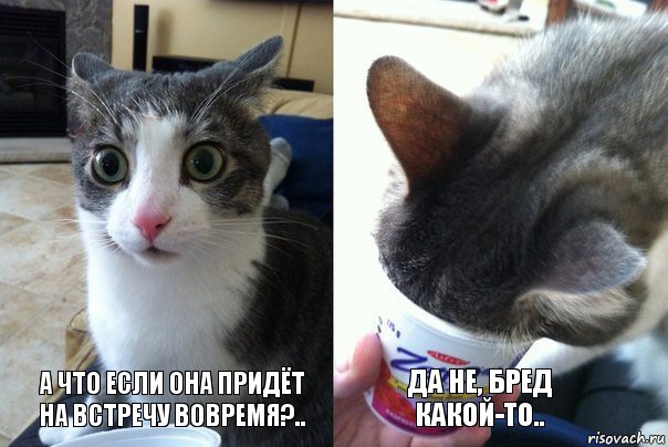 а что если она придёт на встречу вовремя?.. да не, бред какой-то.., Комикс  Да не бред-какой-то (2 зоны)