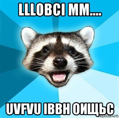 lllobci mm.... uvfvu ibbh оищьс, Мем Енот-Каламбурист