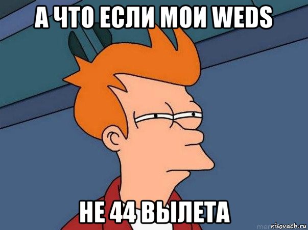 а что если мои weds не 44 вылета, Мем  Фрай (мне кажется или)