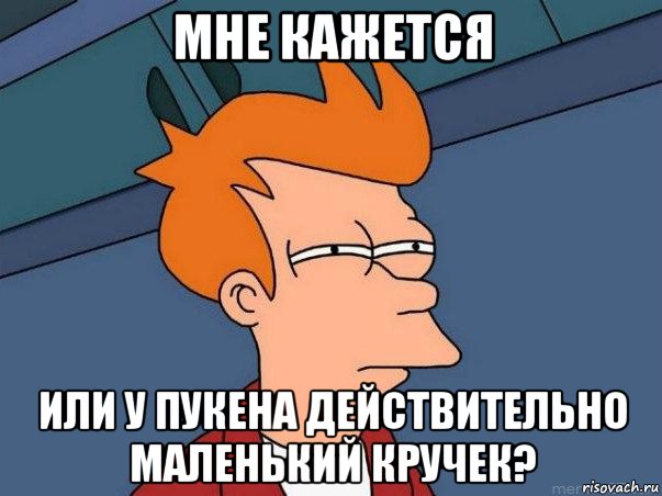 мне кажется или у пукена действительно маленький кручек?, Мем  Фрай (мне кажется или)