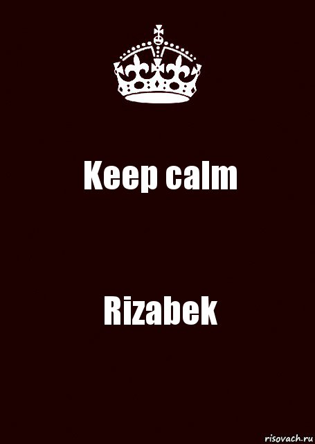 Kеep сalm Rizabek, Комикс keep calm