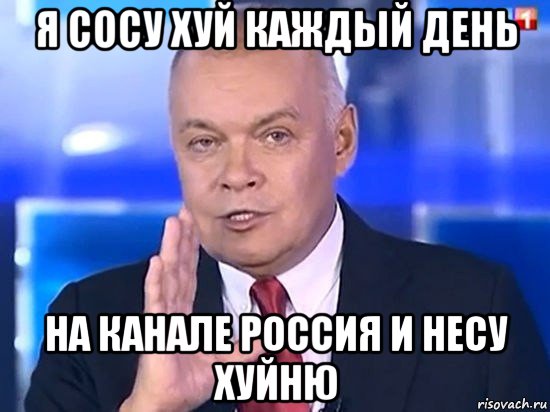 я сосу хуй каждый день на канале россия и несу хуйню, Мем Киселёв 2014