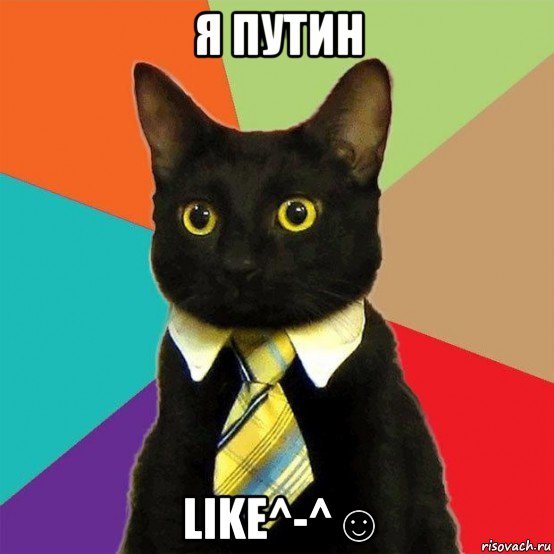 я путин like^-^☺, Мем  Кошечка