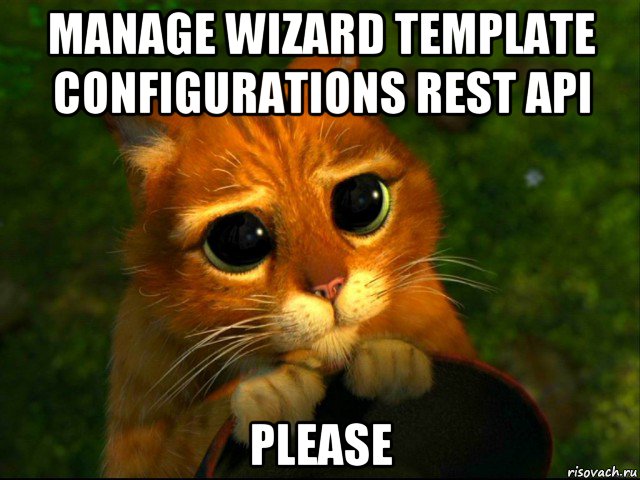 manage wizard template configurations rest api please, Мем кот из шрека