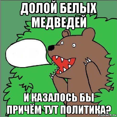 долой белых медведей и казалось бы причём тут политика?, Мем Медведь-шлюха