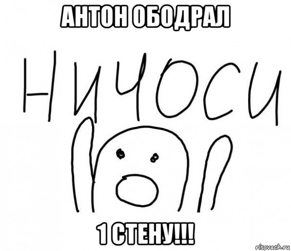 антон ободрал 1 стену!!!, Мем  Ничоси