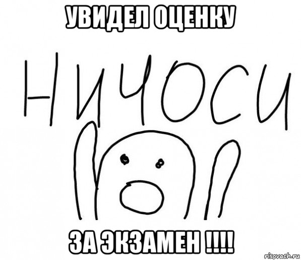 увидел оценку за экзамен !!!!, Мем  Ничоси