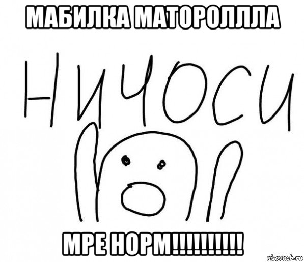 мабилка матороллла мре норм!!!!!!!!!!, Мем  Ничоси