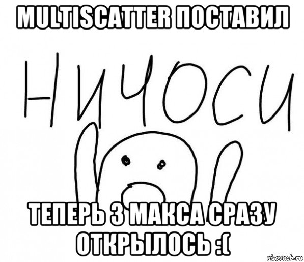 multiscatter поставил теперь 3 макса сразу открылось :(, Мем  Ничоси