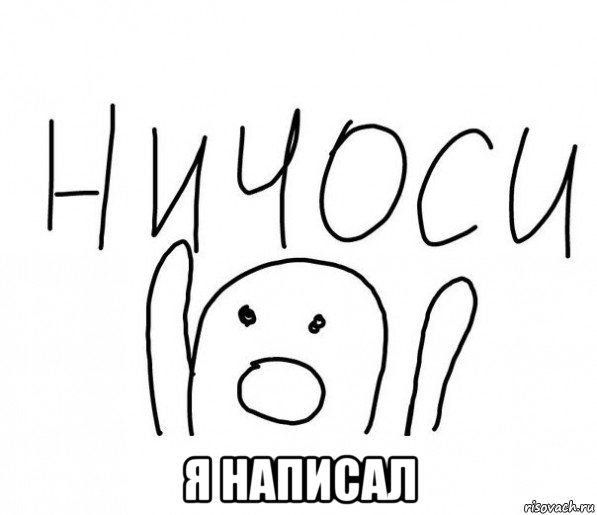  я написал, Мем  Ничоси