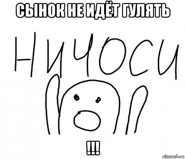 сынок не идёт гулять !!!, Мем  Ничоси