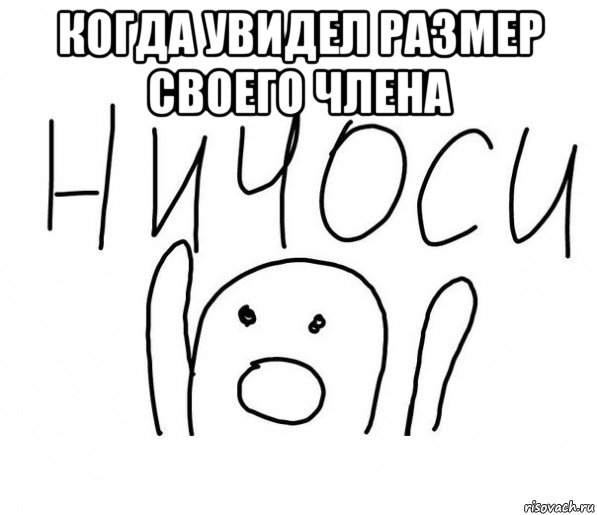 когда увидел размер своего члена , Мем  Ничоси