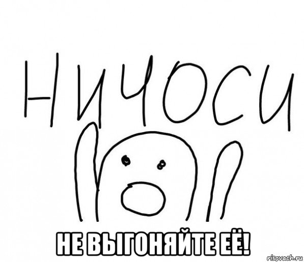  не выгоняйте её!, Мем  Ничоси