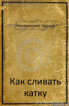 Несвижские парни Как сливать катку, Комикс обложка книги