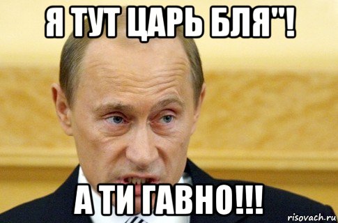 я тут царь бля''! а ти гавно!!!, Мем путин