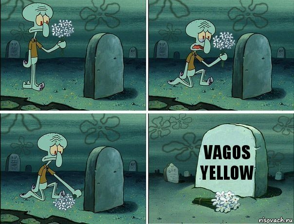 Vagos Yellow, Комикс  Сквидвард хоронит