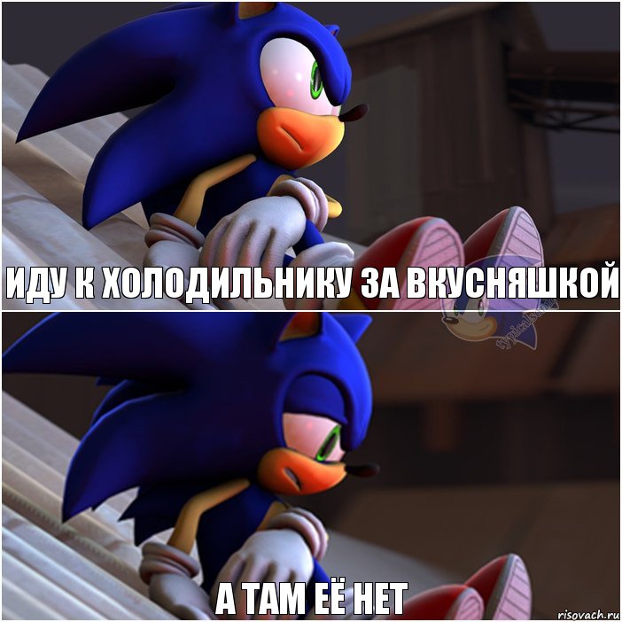 Иду к холодильнику за вкусняшкой А там её нет, Комикс Sonic 1