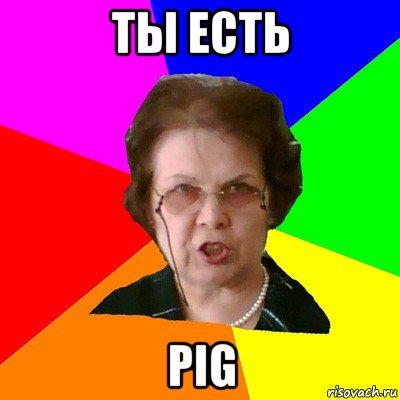 ты есть pig, Мем Типичная училка