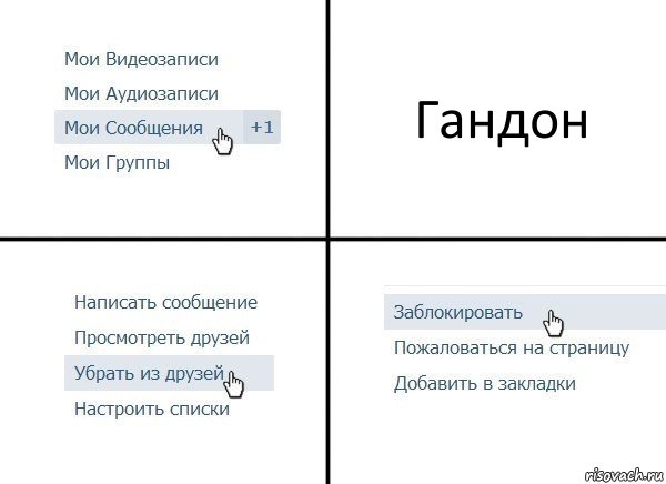 Гандон, Комикс  Удалить из друзей