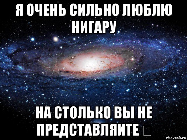 я очень сильно люблю нигару на столько вы не представляите シ, Мем Вселенная