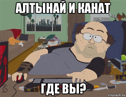 алтынай и канат где вы?, Мем   Задрот south park