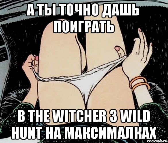 а ты точно дашь поиграть в the witcher 3 wild hunt на максималках, Мем А ты точно