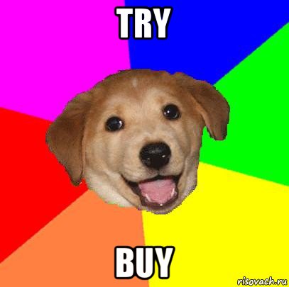 try buy, Мем Advice Dog