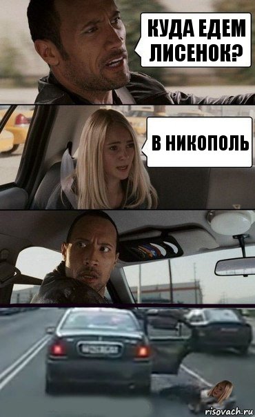 Куда едем лисенок? В Никополь, Комикс Девочка в такси