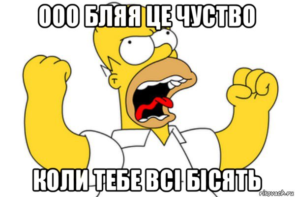 ооо бляя це чуство коли тебе всі бісять, Мем Разъяренный Гомер