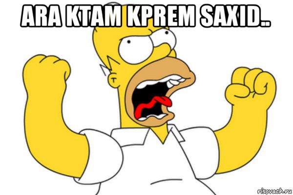 ara ktam kprem saxid.. , Мем Разъяренный Гомер