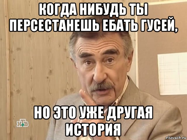 когда нибудь ты персестанешь ебать гусей, но это уже другая история, Мем Каневский (Но это уже совсем другая история)