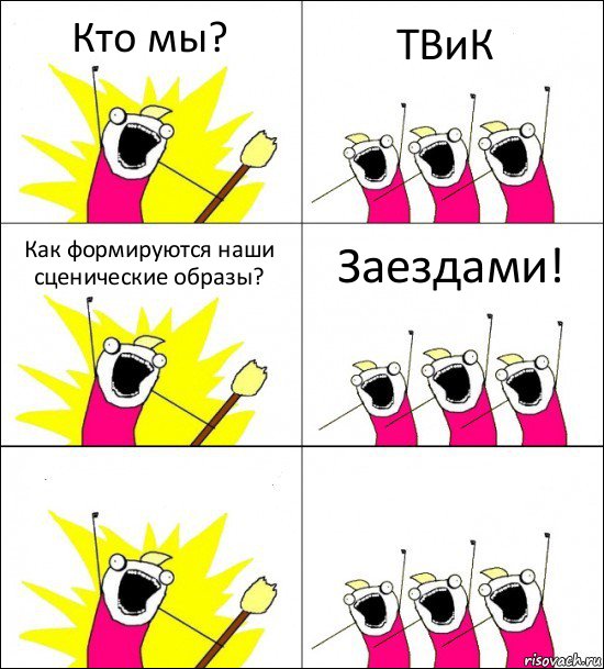 Кто мы? ТВиК Как формируются наши сценические образы? Заездами!  