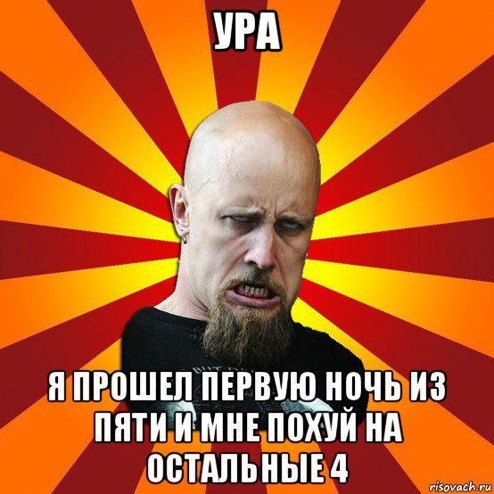 ура я прошел первую ночь из пяти и мне похуй на остальные 4, Мем Мое лицо когда