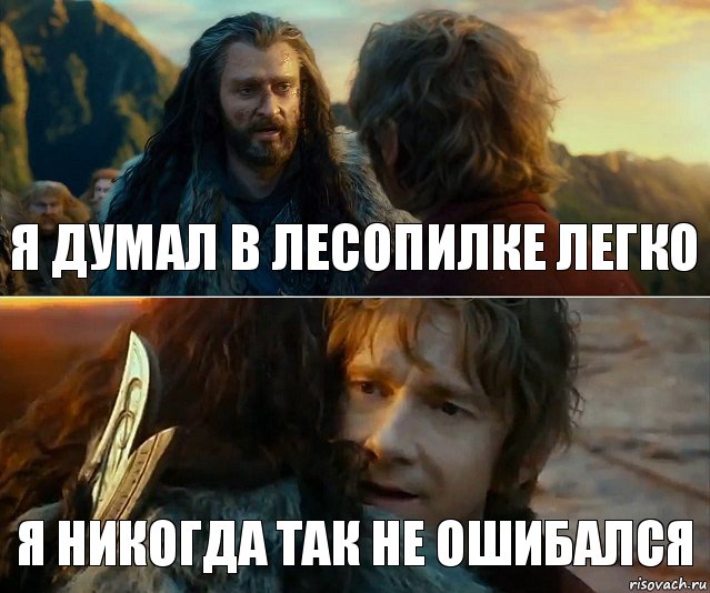 я думал в лесопилке легко я никогда так не ошибался, Комикс Я никогда еще так не ошибался