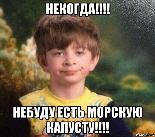 некогда!!!! небуду есть морскую капусту!!!!, Мем Недовольный пацан