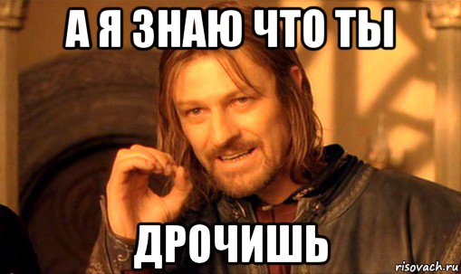 а я знаю что ты дрочишь, Мем Нельзя просто так взять и (Боромир мем)