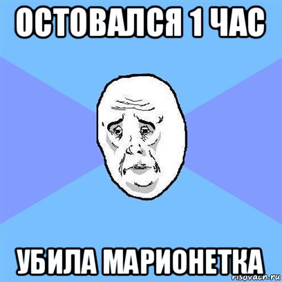 остовался 1 час убила марионетка, Мем Okay face