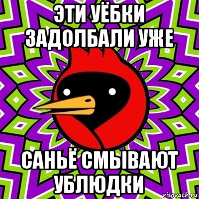 эти уёбки задолбали уже саньё смывают ублюдки, Мем Омская птица