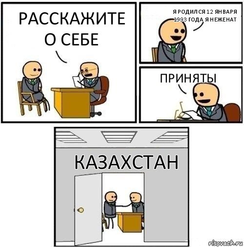 РАССКАЖИТЕ О СЕБЕ Я РОДИЛСЯ 12 ЯНВАРЯ 1993 ГОДА Я НЕЖЕНАТ ПРИНЯТЫ КАЗАХСТАН