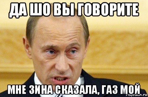 да шо вы говорите мне зина сказала, газ мой, Мем путин