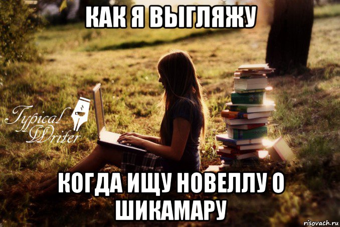 как я выгляжу когда ищу новеллу о шикамару, Мем Типичный писатель