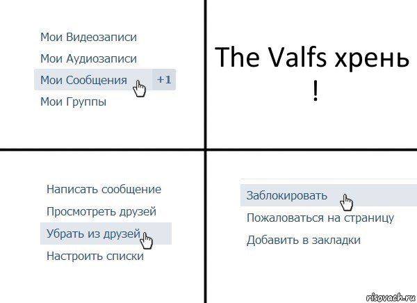 The Valfs хрень !, Комикс  Удалить из друзей