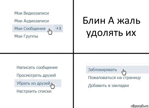 Блин А жаль удолять их, Комикс  Удалить из друзей