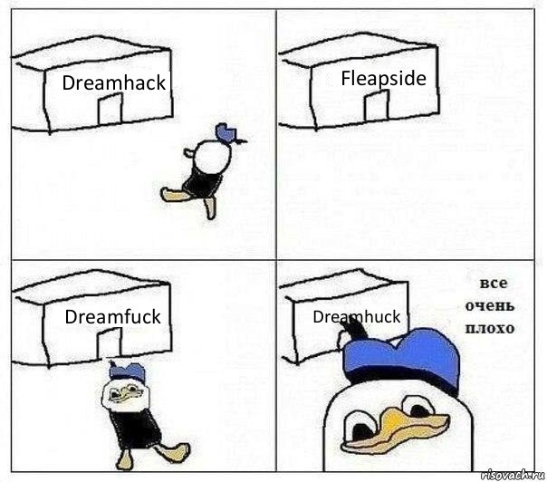 Dreamhack Fleapside Dreamfuck Dreamhuck, Комикс Все очень плохо